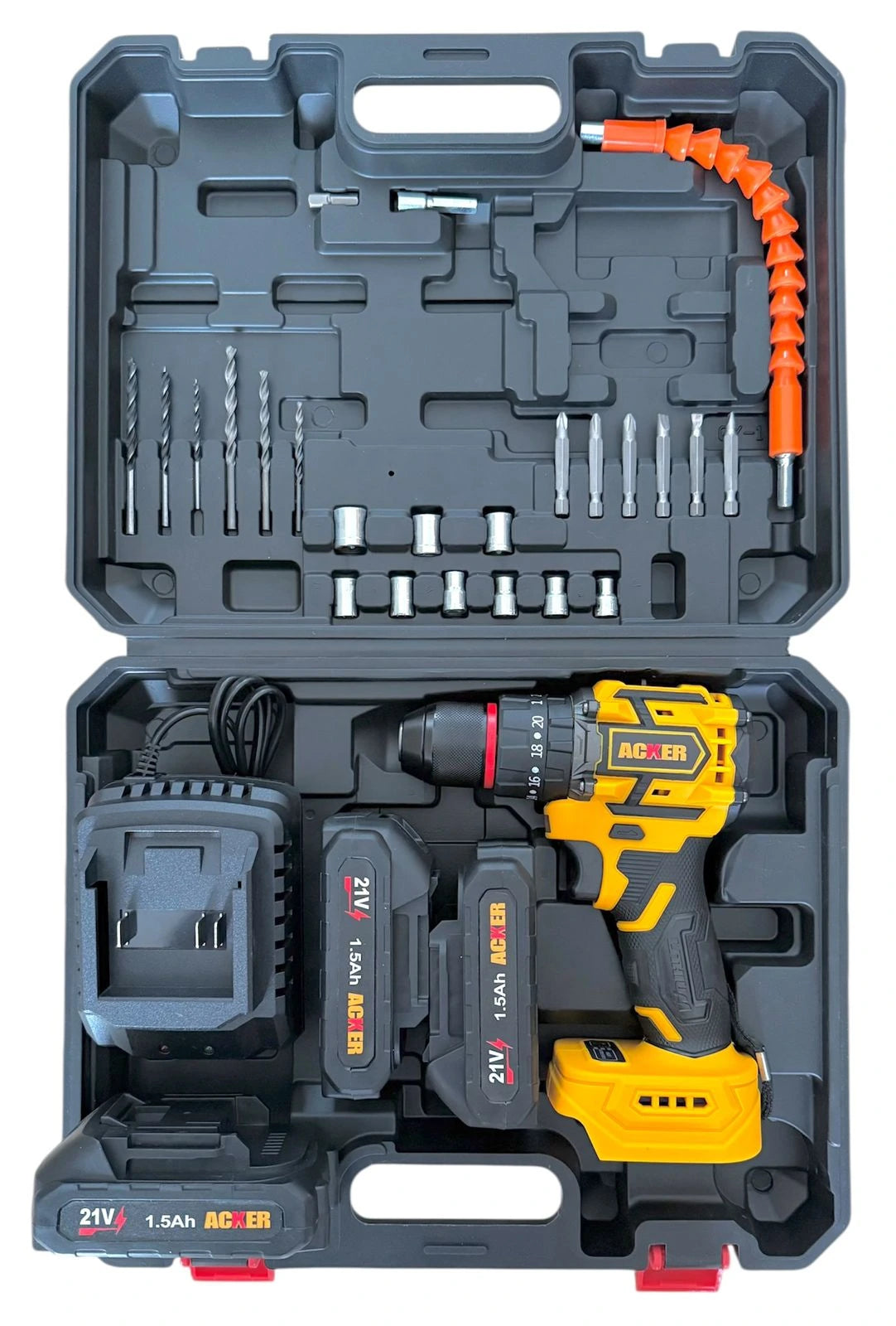 Taladro inalambrico acker tools vista superior