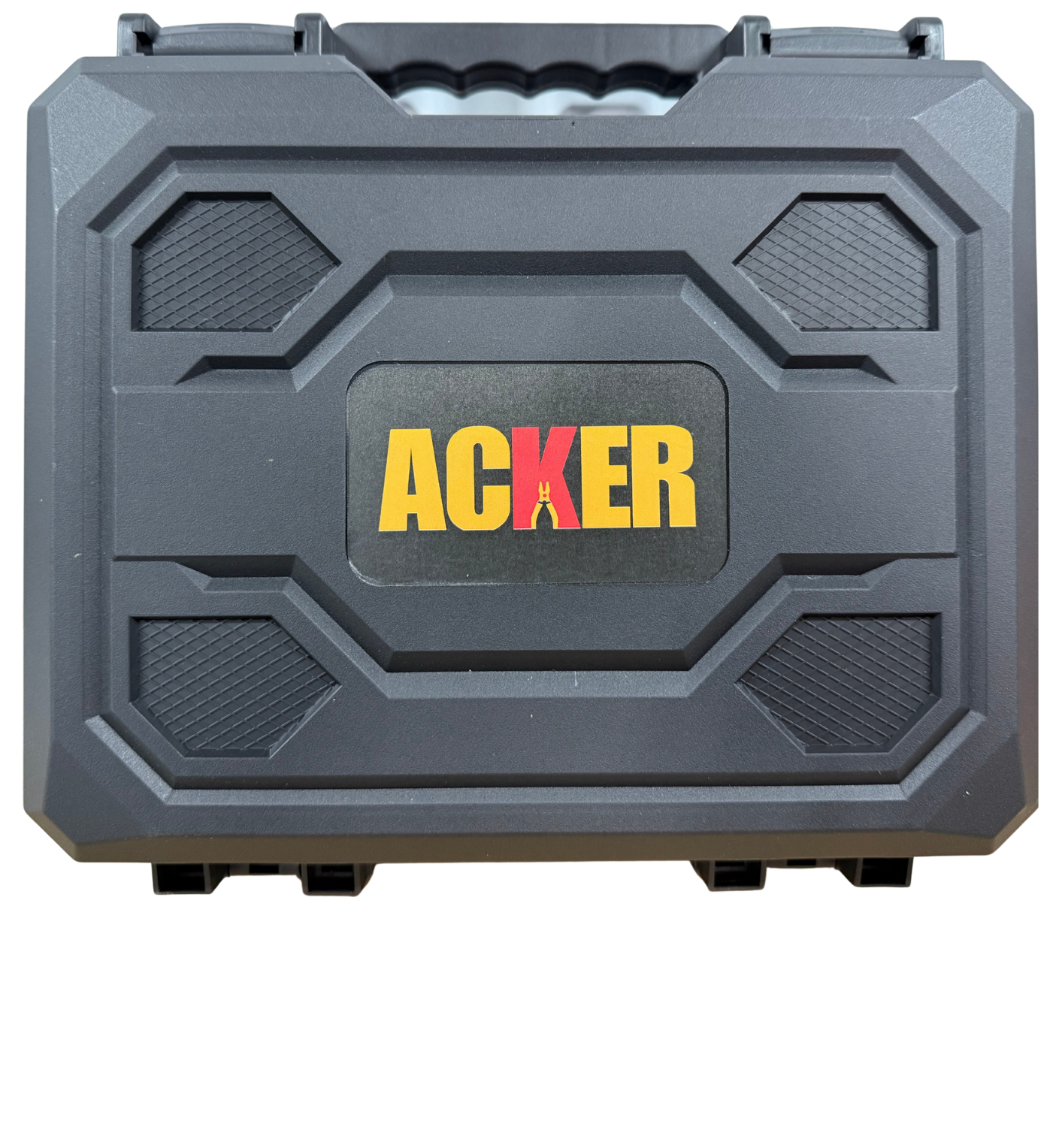 Maleta rígida Acker Tools para llave de impacto de 320Nm, vista exterior, diseñada para proteger y transportar la herramienta y sus accesorios.